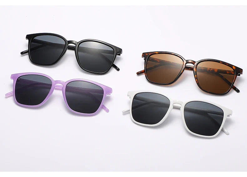 6pcs/4pcs/3pcs Square Small Sunglasses Women Rectangle Frame Purple Colorful Sun Glasses Female Y2K Retro Gradient Shades UV400