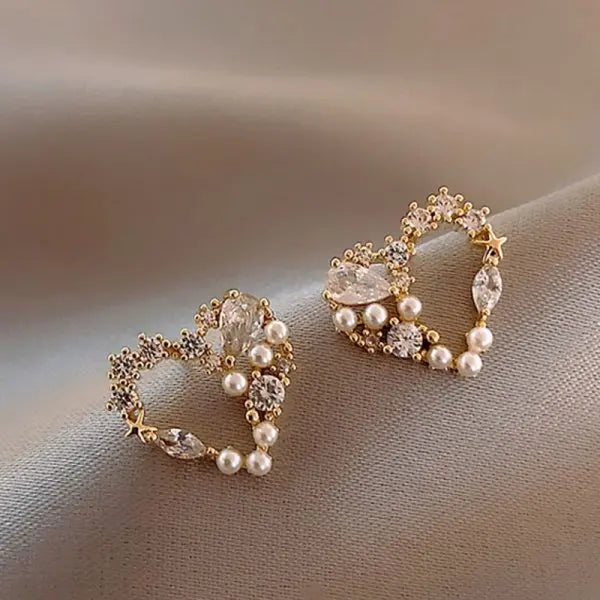 Trendy Round Simple Crystal Dangle Earrings For Women