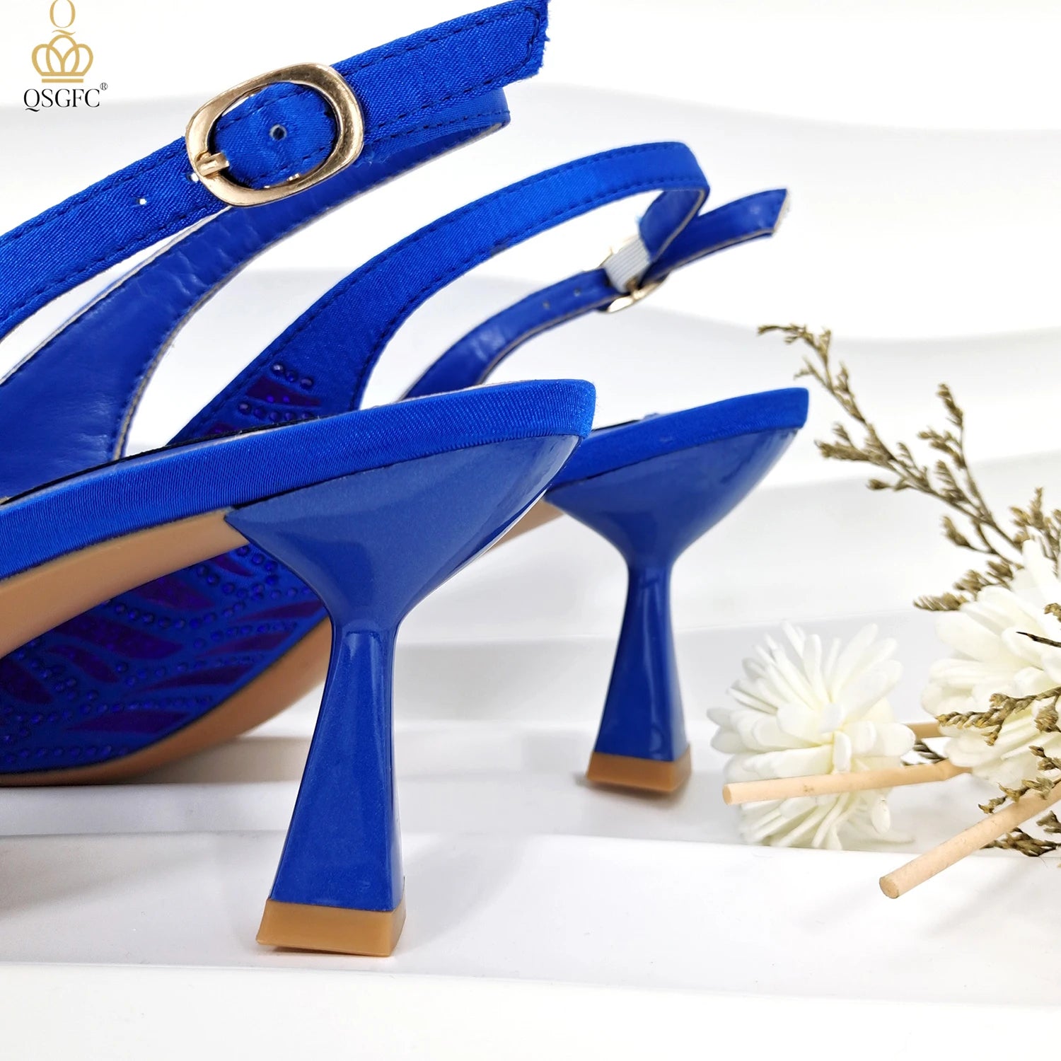 Fashion Shoes Matching Bag Set Decorated with Crystal Ladies Wedding Party
