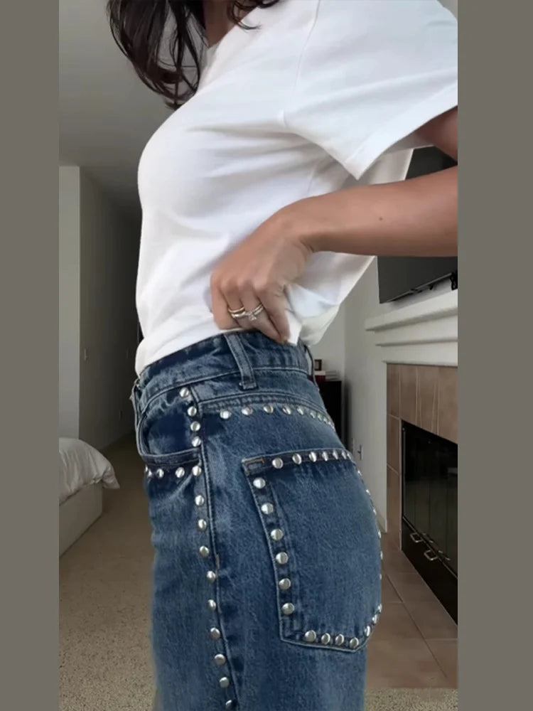 Women's High Waisted Denim Pants