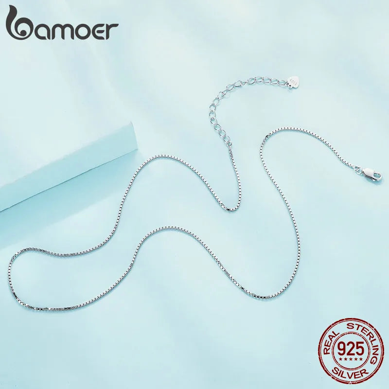 Classic Basic Chain Sterling Silver Lobster Clasp Necklace