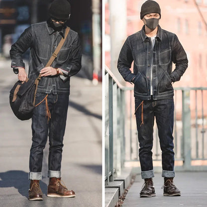 Men's Classic 14OZ Raw Selvage Denim Jeans