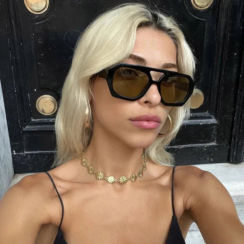 Fashion Sunglasses Luxury Designer Colored Lenses Sun Shade Glasses for Women Vintage UV400 Brand Sun Glasses