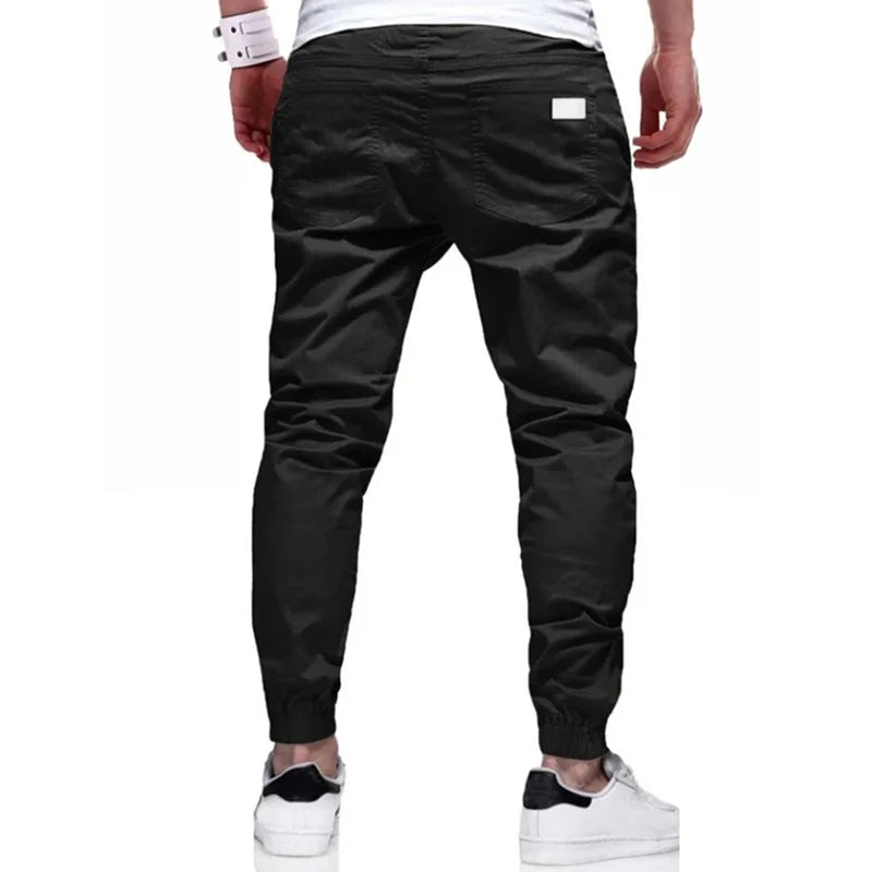 Cargo Pants Men's Loose Straight sports Clothing Solid color