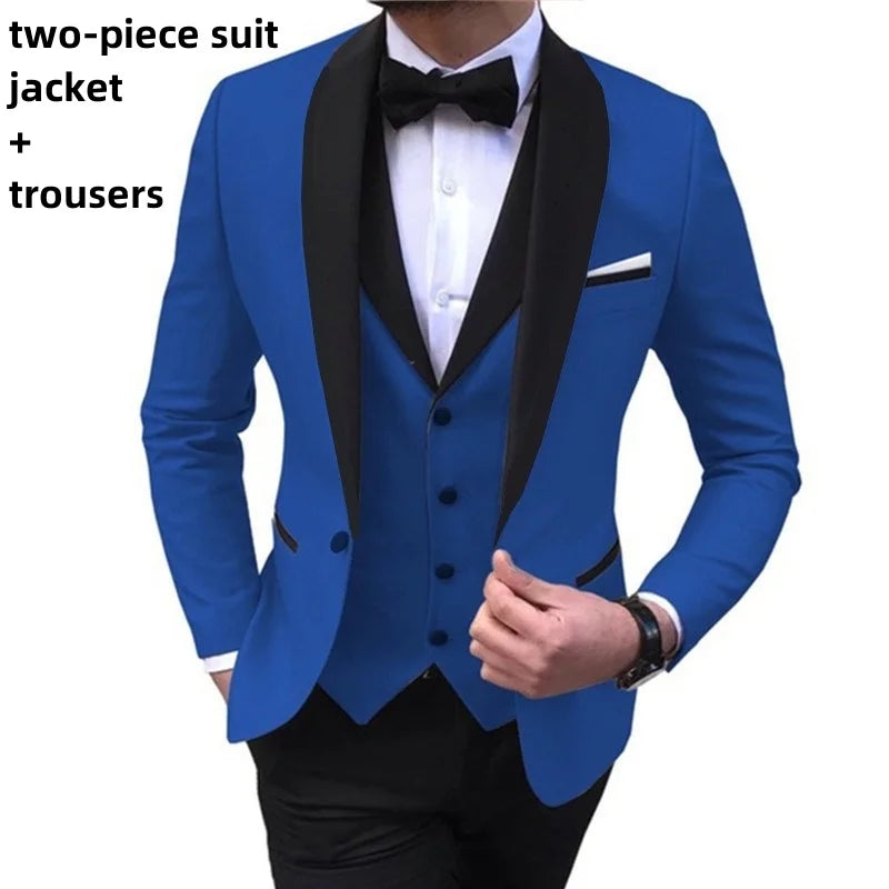Mens 3 Piece Casual Tuxedos for Wedding