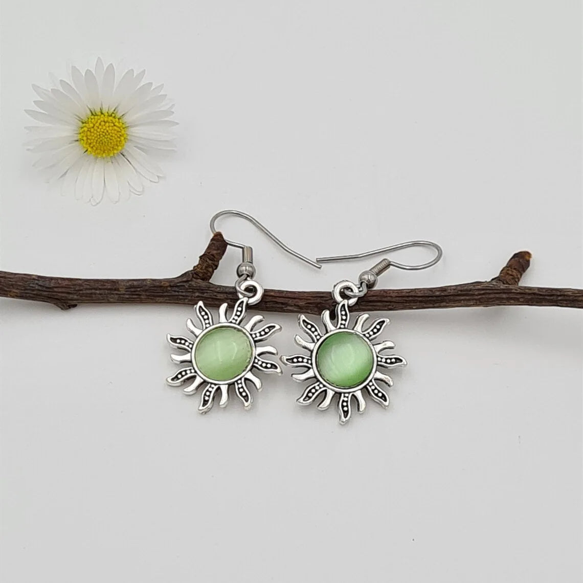 Vintage Sun Earrings Women Fashion
