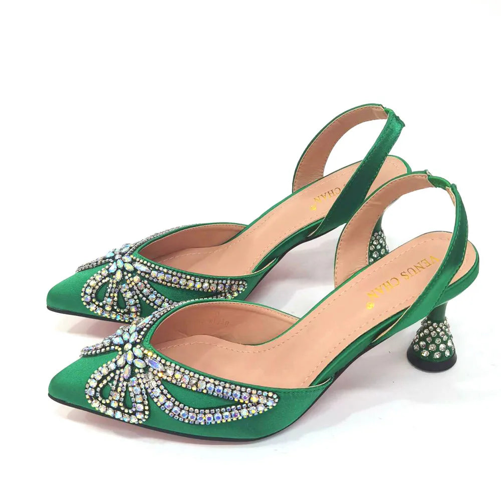 Bowknot Pointed Toe Women's Shoes Shallow Mouth Shoes Bag Set