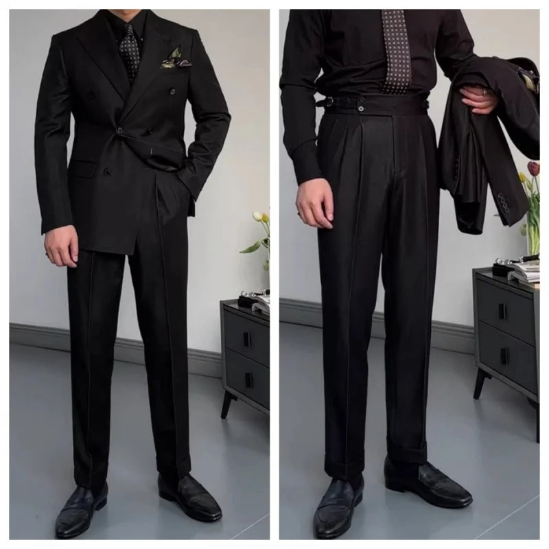 High-end Black Men's 2-piece Suit