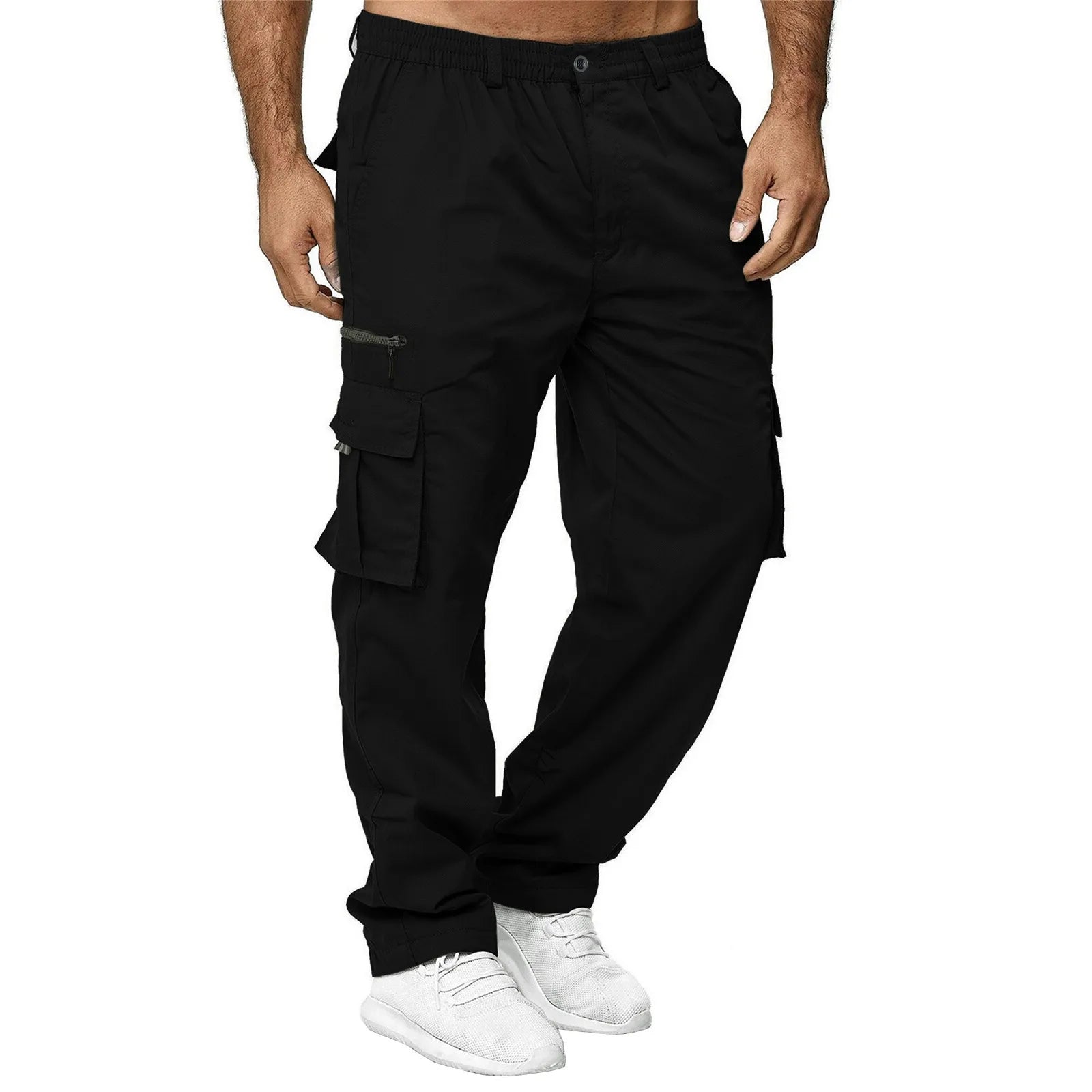 Mens Casual Slim Fit Cargo Pants