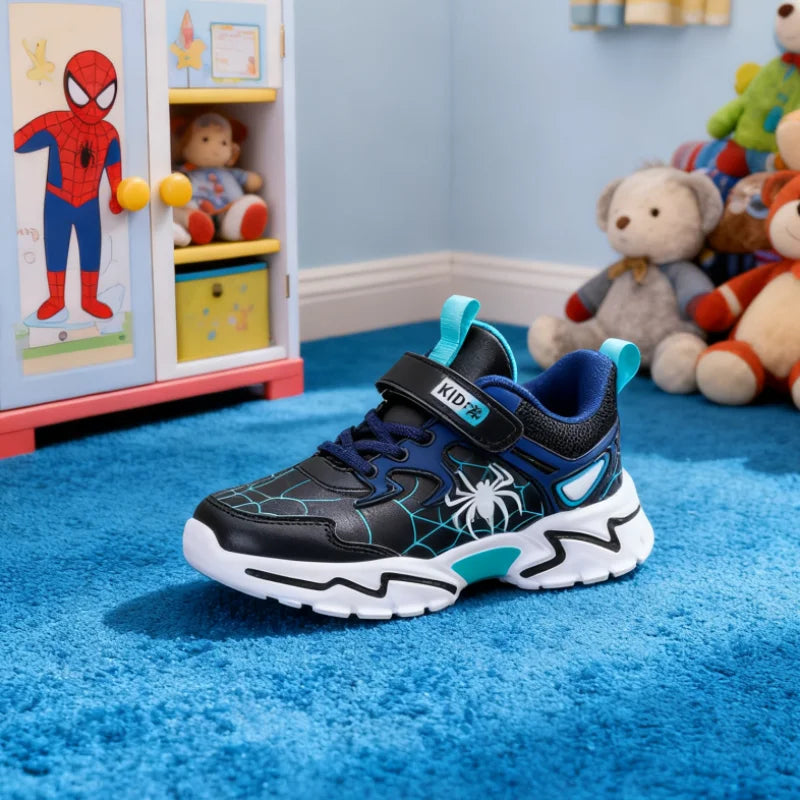 Kid Casual Sneakers Spider-Man Children Cartoon Sports Shoes Boy Girl Student Running Shoe Breathable Lightweight Size EU 28-38