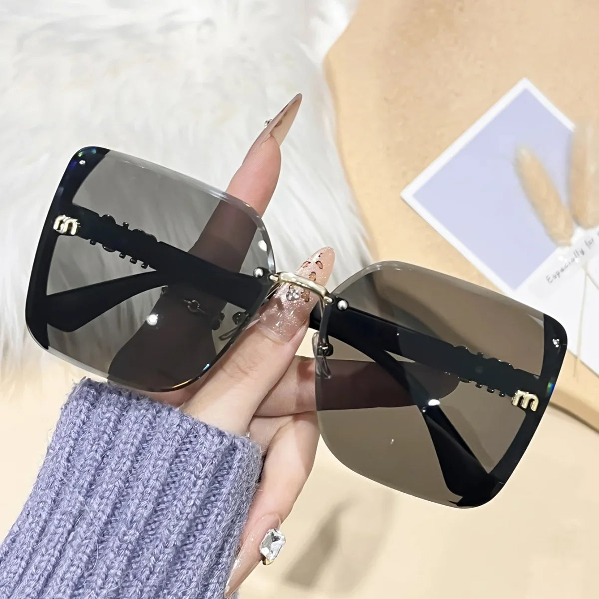 1 lunette de soleil pour femme de style rétro européen et américain, tendance polyvalente pour l'été, protection solaire et UV, légère