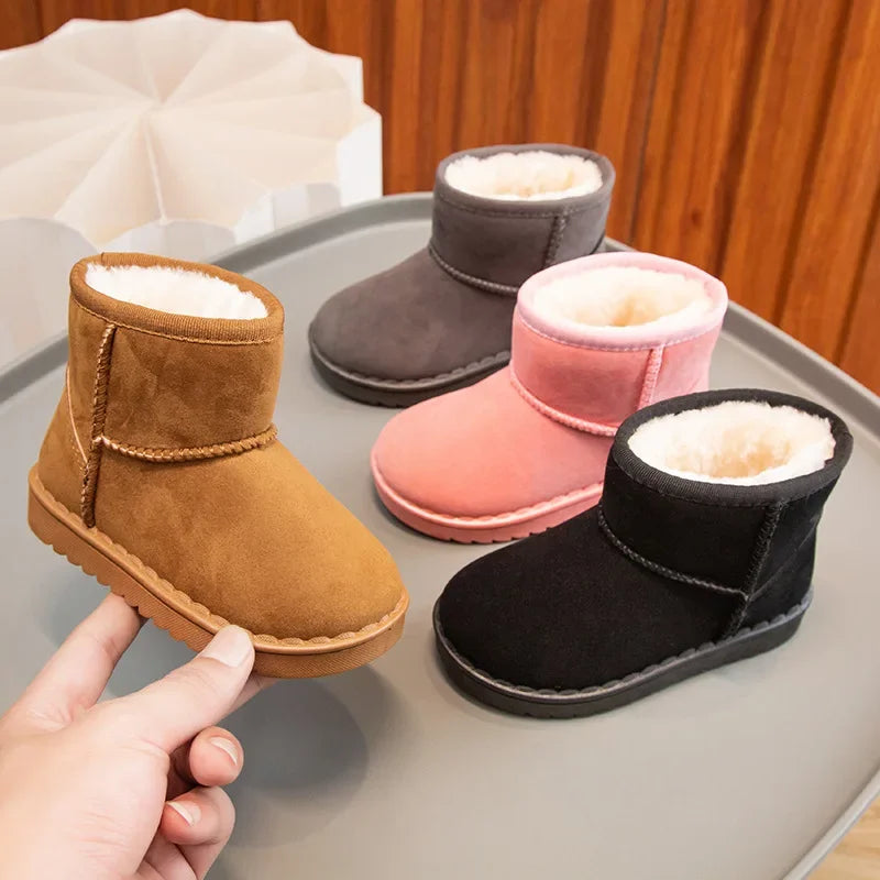 2-10Y Children's Snow Boots for Winter 2024 New Cotton Shoe for Boys and Girls Thickened and Warm Children's Plush Snow Shoes