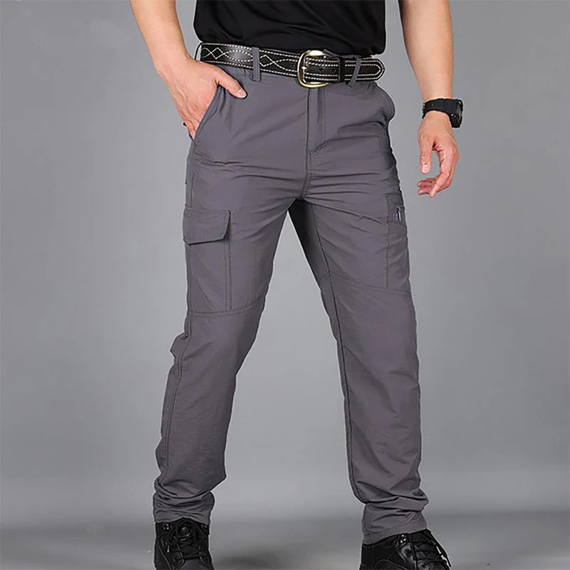 Men's Tactical Cargo Pants Casual Trousers Waterproof Multi-Pockets