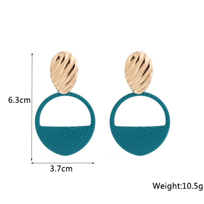 Green Color Crystal Dangle Earrings for Women