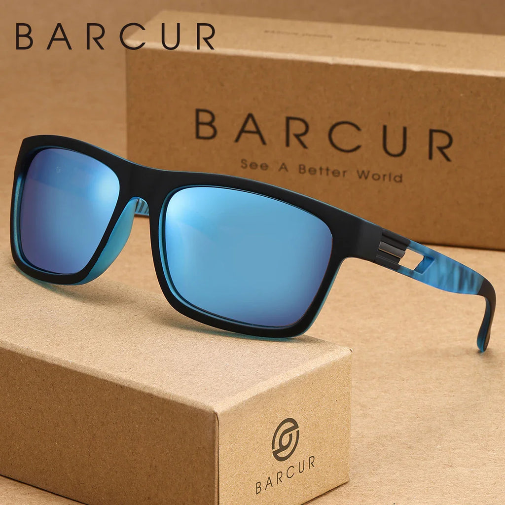 BARCUR Women Box Printed Polarized Sunglasses Tourism Camping Walking Sunscreen Tourism Brand Packaging Gift Giving Men Glasses