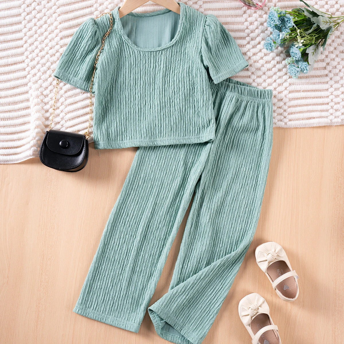 Girls Solid Color Suspenders