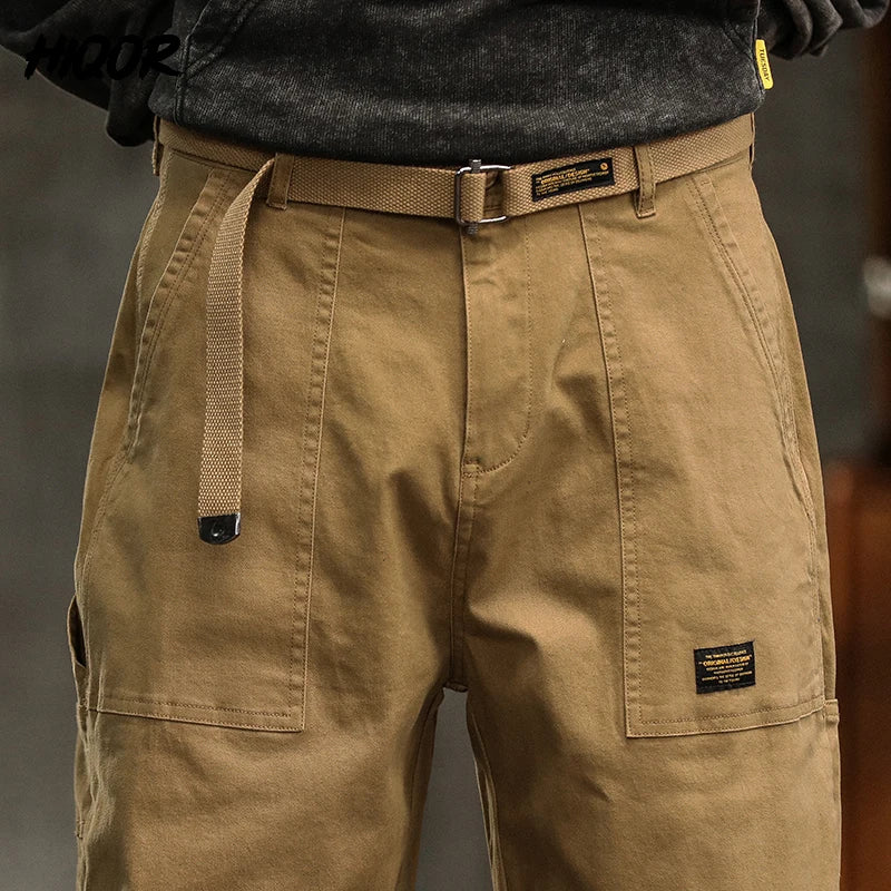 Cargo Pants Man Cotton Casual Loose Trouser
