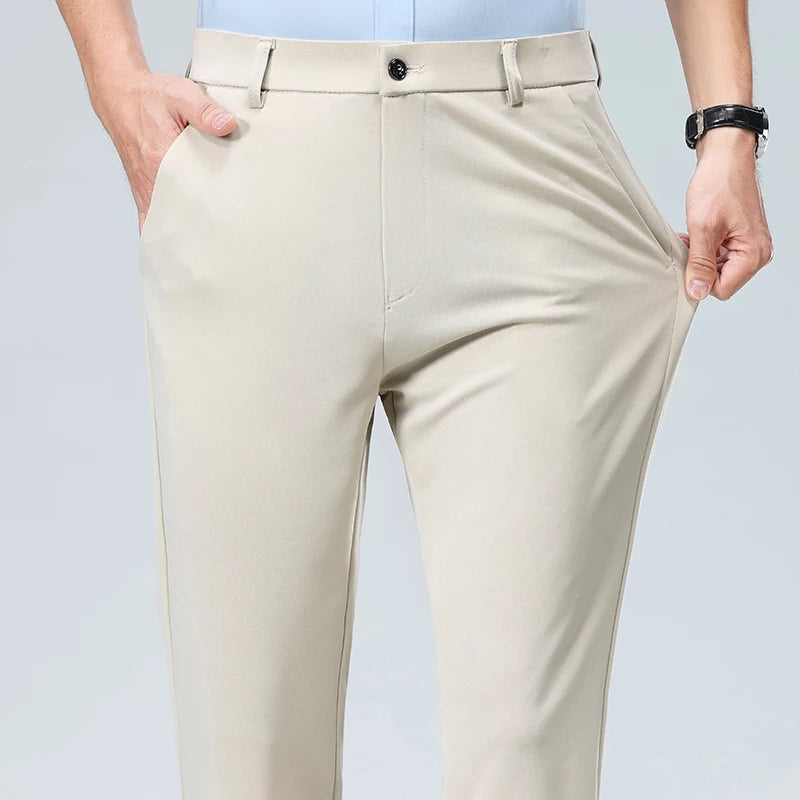 Summer Autumn Thin Trousers Men Formal Dress Suit Pants