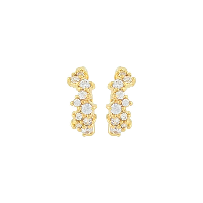 Gold Color Double Chain Dangle Earrings for Women