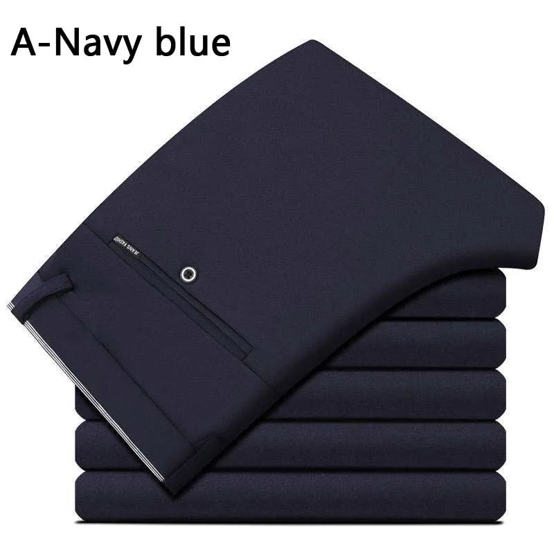 Men's Summer Fashion Business Casual Long Pants Suit Pants