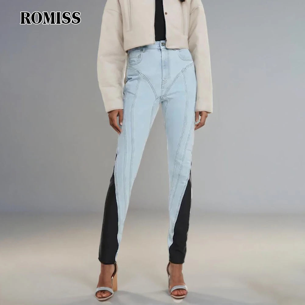 Women's high waisted casual jeans