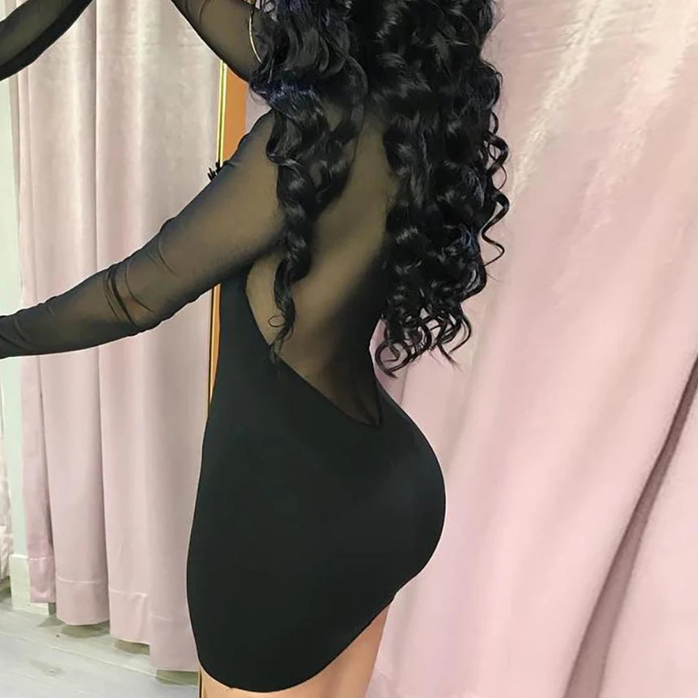 See Through Transparent Hollow Out Dress Women