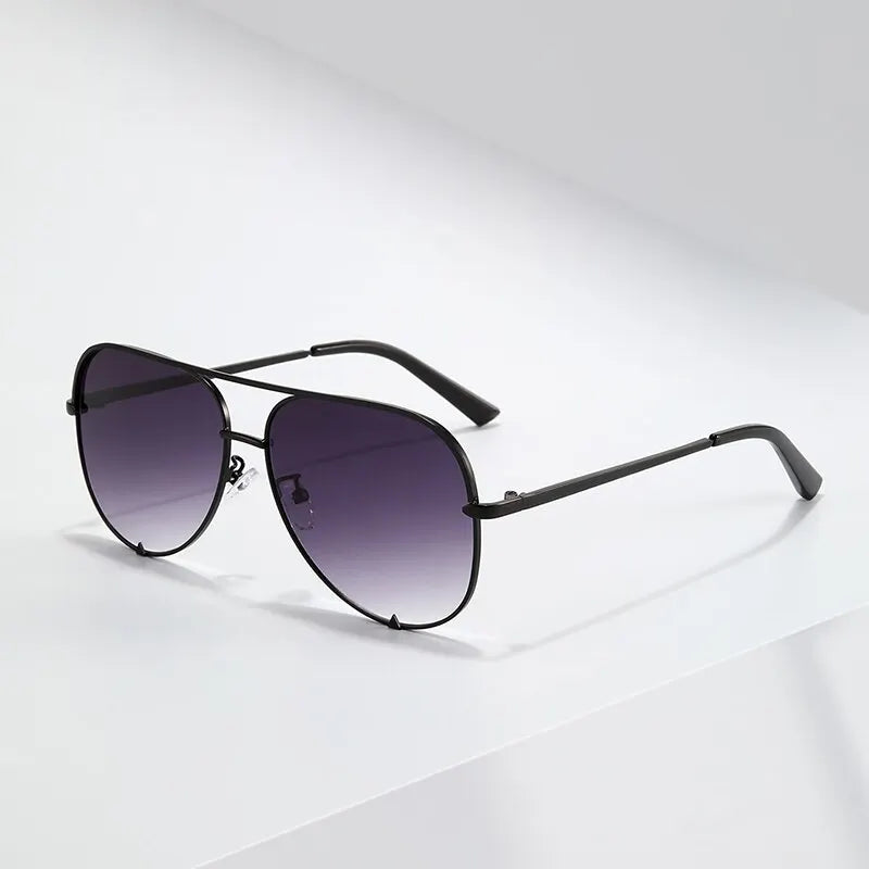 European And American Retro Style Double Beam Toad Mirror Men and Women Metal Sunglasses