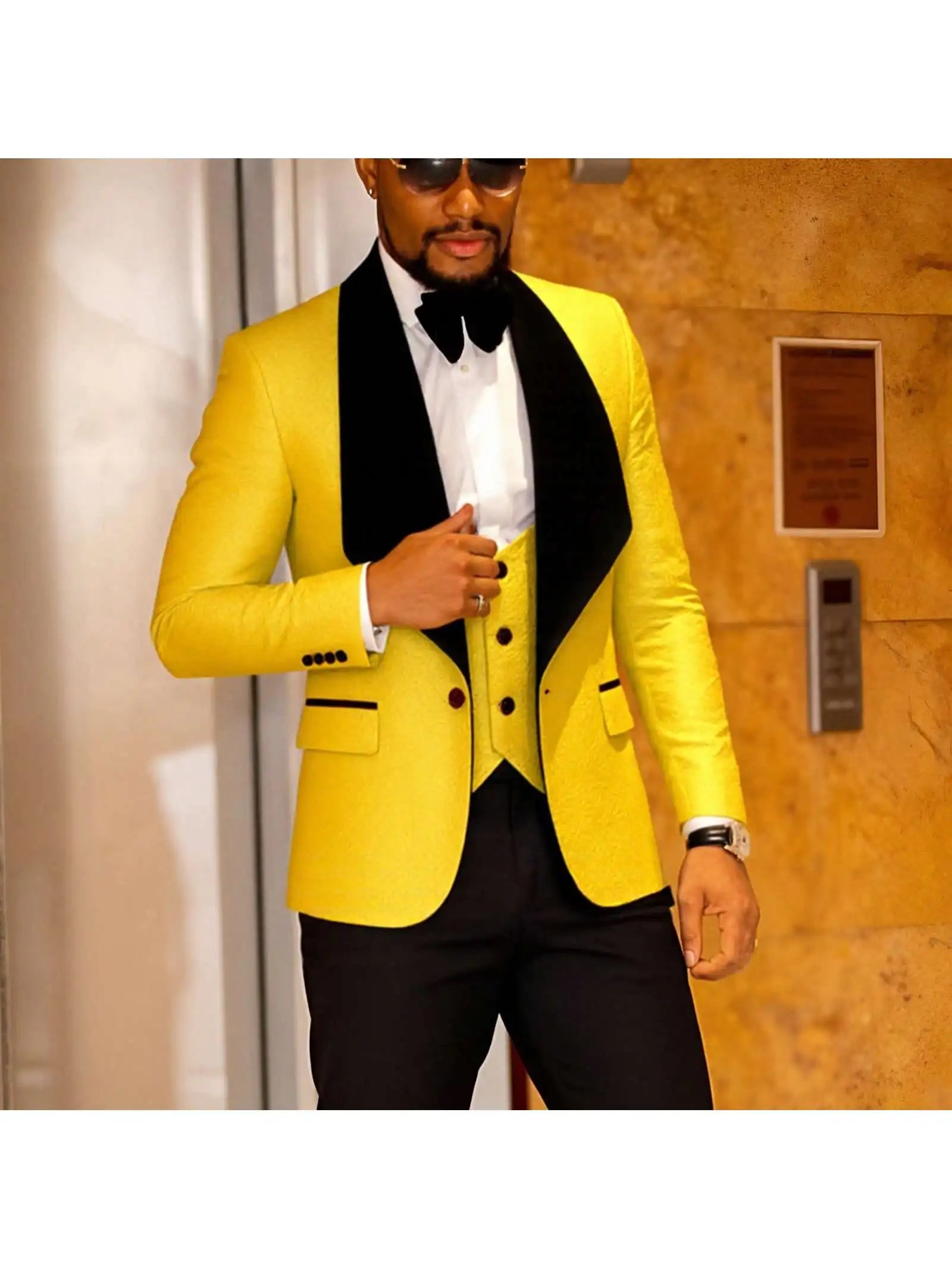 Mens 3 Piece Floral Tuxedo