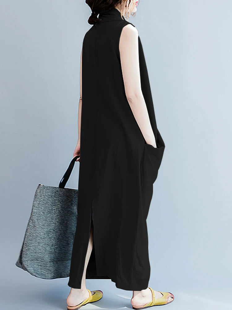 Oversize Asymmetrical Maxi Dress Summer Women's Sundress