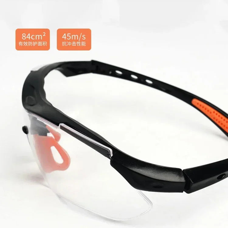 1/6 Paires Lunettes de Protection pour Cyclisme Travail Femme Homme Verres Transparents Anti-Sable Anti-Éclaboussures Anti-Vent Anti-Poussière