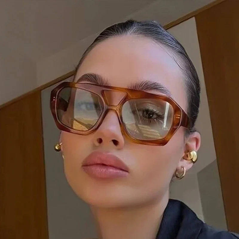 Fashion Sunglasses Luxury Designer Colored Lenses Sun Shade Glasses for Women Vintage UV400 Brand Sun Glasses