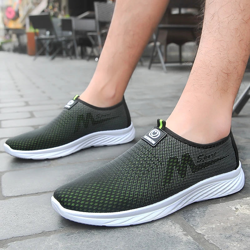 Mesh Men Casual Shoes Summer Lightweight Sneakers Men Outdoor Walking Shoes Breathable Slip on Mens Loafers Zapatillas Hombre