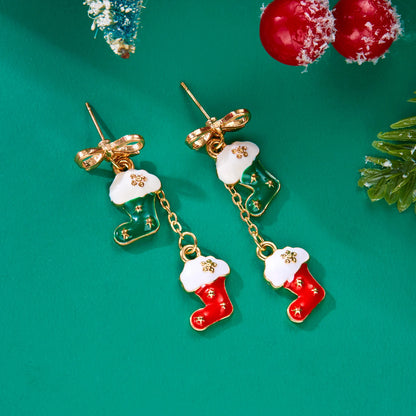 Fashion Christmas Asymmetrical Dangle Earrings for Women