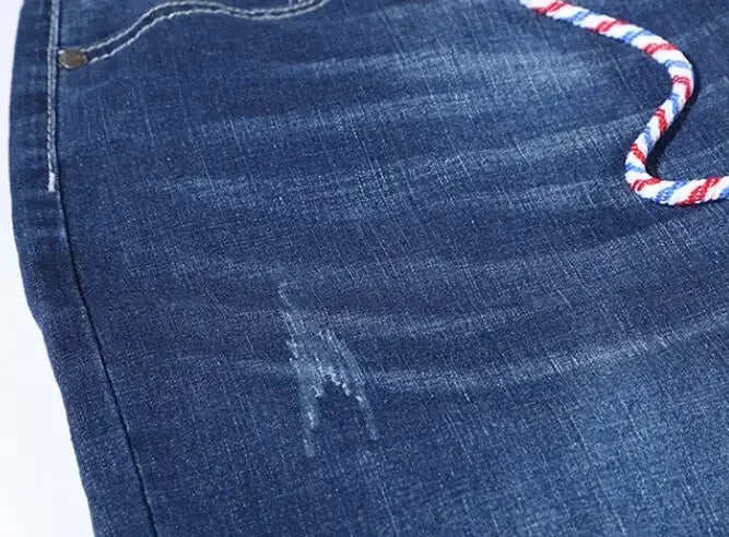 Oversized jeans 300 pounds extra large PANTS Big men 160kg thin Spring trousers High waist 8XL 60 big Szie 10XL men blue jeans