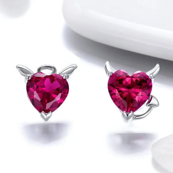 Vintage Gold Color Red Crystal Zircon Ear Earrings For Women