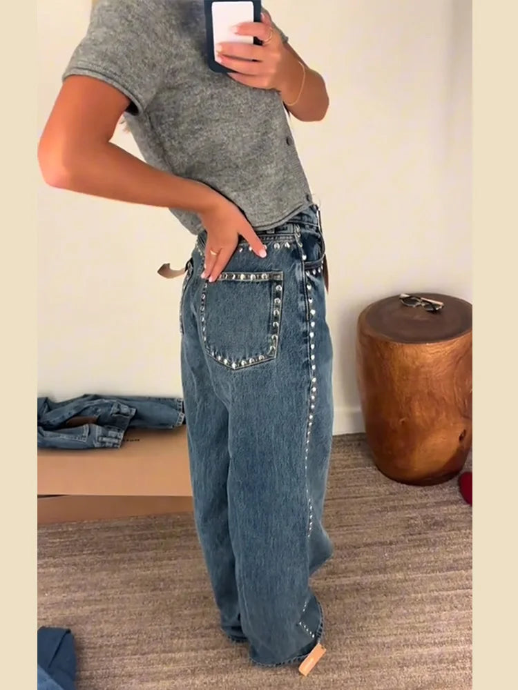Women's High Waisted Denim Pants