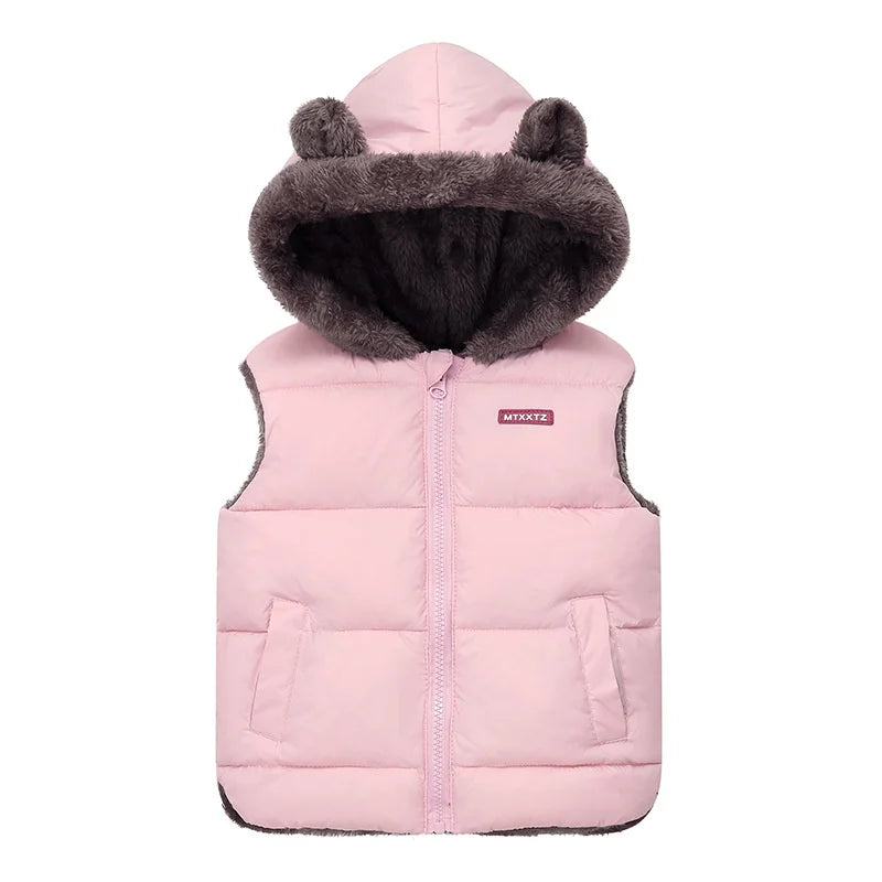 Hooded Down Vest Coats For Kids