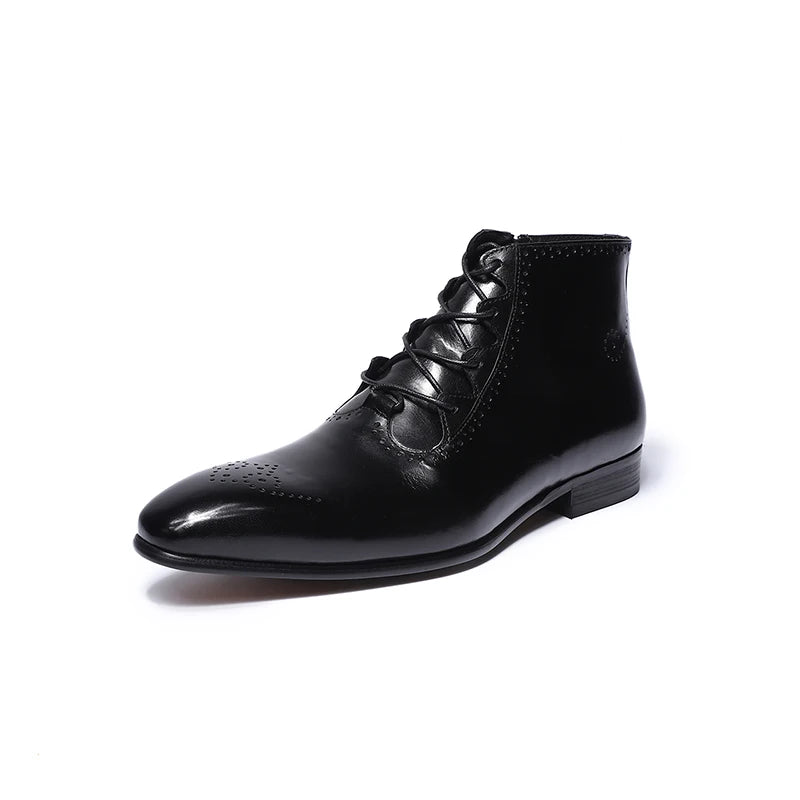 Genuine Leather Mens Ankle Boots