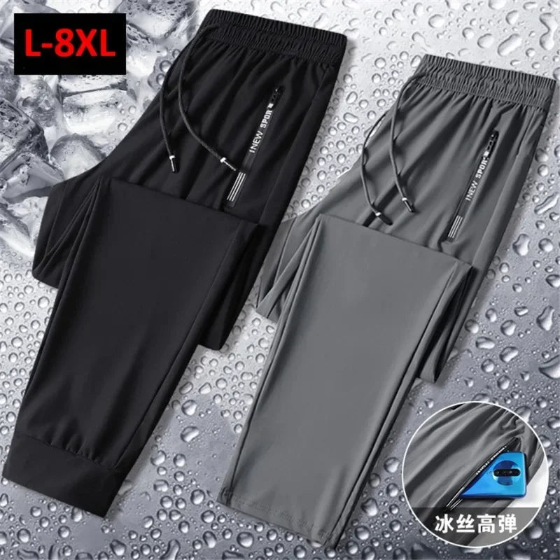 Men Plus Size Sweatpants Fashion Casual Stretch Pants