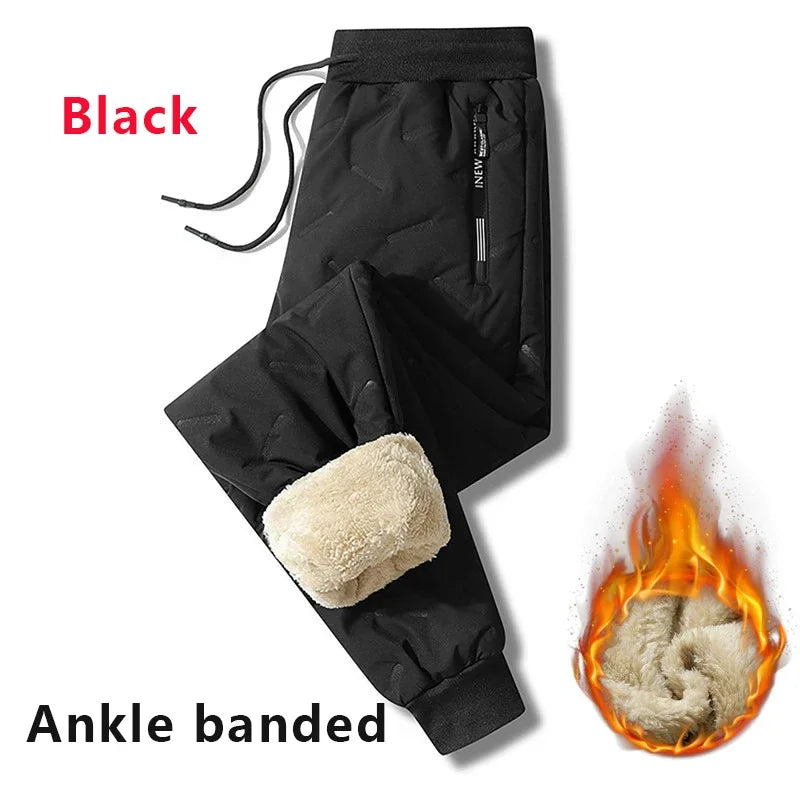 Winter Sweat wear Men Plush Thick Fleece Sweatpant