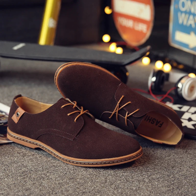 Men's Spring Casual Shoes Leather Breathable Comfort Matte Finish Business Shoes