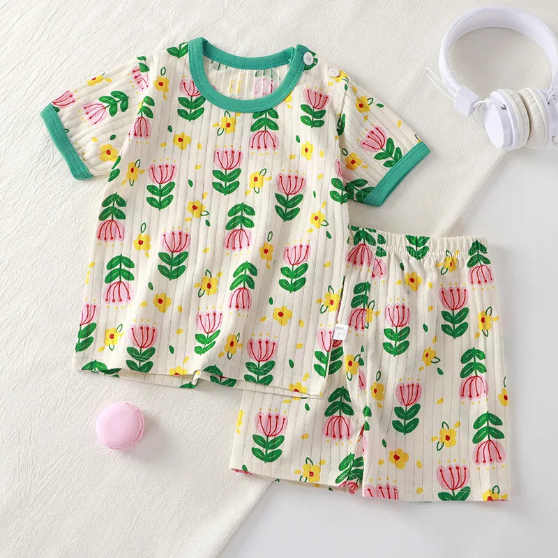 Children Print Short Sleeve T-Shirt