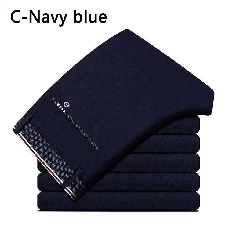 Men's Summer Fashion Business Casual Long Pants Suit Pants
