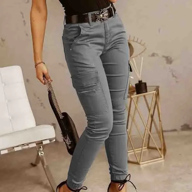 Casual Cotton Green Khaki Woman Pant Pencil Fashion Workwear Pants