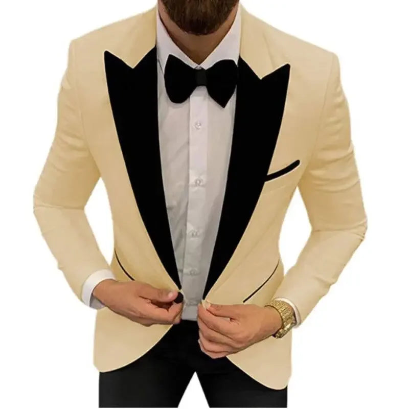 2 Piece Solid Men Suits For Wedding