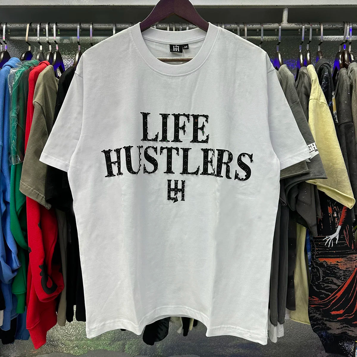 Masked Angel Shooting Arrows Diamond Cotton Short Sleeve Tshirts for Men and Women Crew Neck Loose Summer T-shirt Oversized Tees