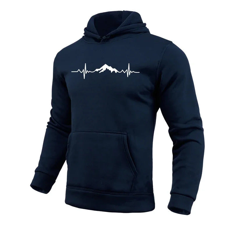 2025 Hot Sale Men's Hooded Long Sleeved Sweatshirts High Quality Male Daily Casual Sports Fitness Hoodies All Season Fashion Top