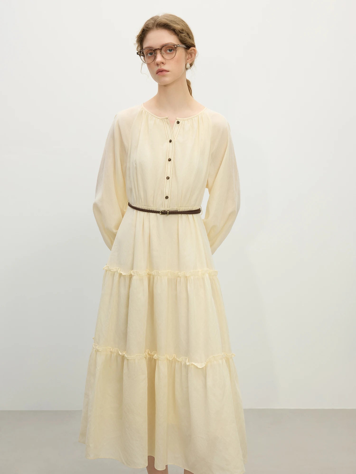 FSLE French Elegant Style Women Dresses 2025 Spring Summer New Design Long Dresses Holiday Season Casual Outfits 25FS11272