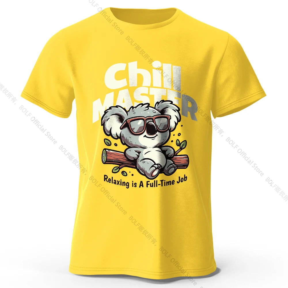 Whimsical Hand-painted Animal T-shirt 100% Cotton - Cute Cartoon Style Comfortable Wear for Kids & Adults