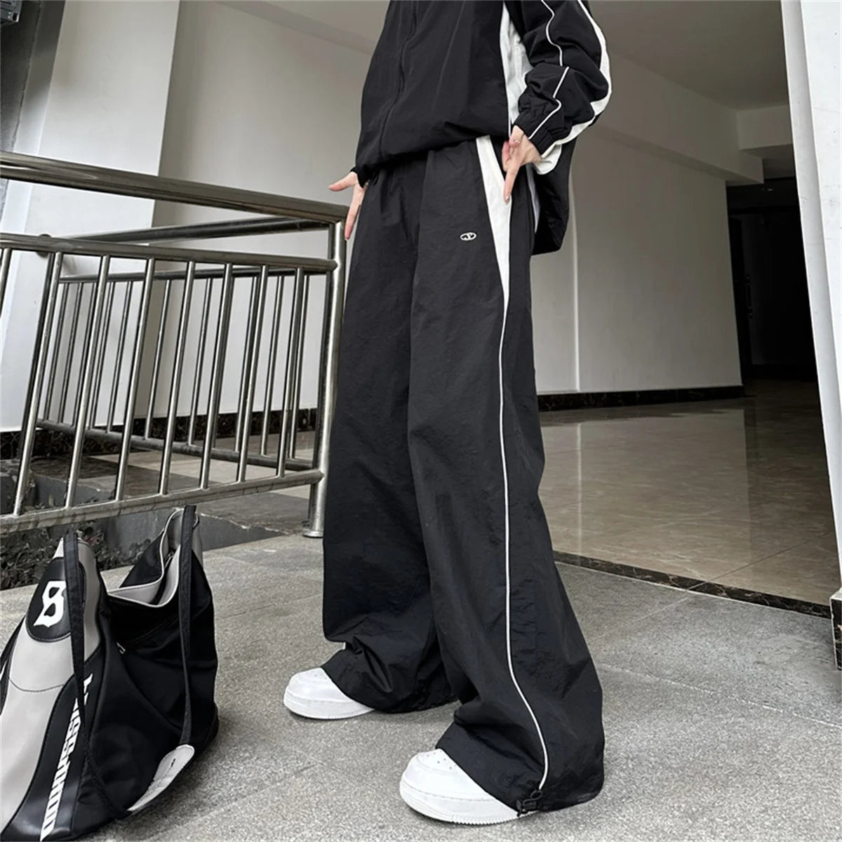 Women Casual Wide Leg Cargo Pants